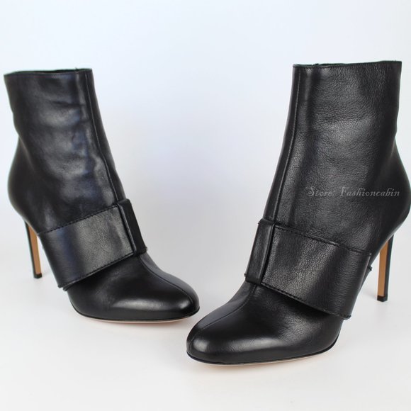 VALENTINO GARAVANI Bow Leather Ankle Boots – Statement Heels for Elegant Nights - Picture 2 of 15